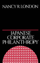 Copertina  Japanese corporate philanthropy