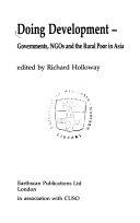 Copertina  Doing Development : Governments, NGOs and the Rural Poor in Asia