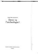 Copertina  Dove va l'archeologia?