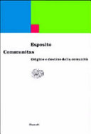 Copertina  Communitas : origine e destino della comunità