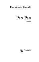Copertina  Pao Pao : romanzo