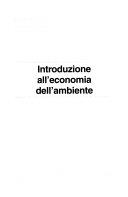 Copertina  Introduzione all'economia dell'ambiente