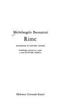 Copertina  Rime
