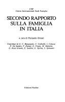 Copertina  Secondo rapporto sulla famiglia in Italia