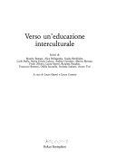 Copertina  Verso un'educazione interculturale