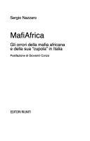 Copertina  MafiAfrica : gli orrori della mafia africana e della sua \\cupola\\ in Italia