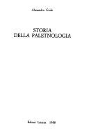 Copertina  Storia della paletnologia
