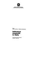 Copertina  Istituzioni nonprofit in Italia : i risultati della prima rilevazione censuaria : anno 1999