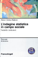 Copertina  L'indagine statistica in campo sociale : variabili e indicatori