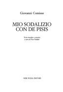 Copertina  Mio sodalizio con De Pisis