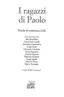 Copertina  I ragazzi di Paolo : parole di resistenza civile