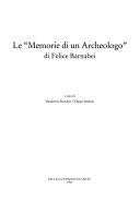 Copertina  Le memorie di un archeologo