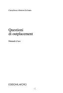 Copertina  Questioni di outplacement : manuale d'uso