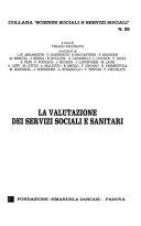 Copertina  La valutazione dei servizi sociali e sanitari